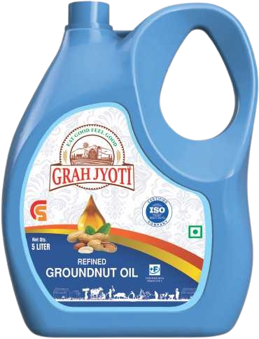 GRAH JYOTI REFINED GROUNDNUT OIL JERRY CAN 5 LITRE PACK